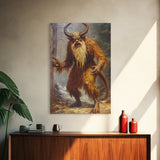 The Wendigo Dark Macabre Wall Art, Halloween Decor, Satyr Painting Print, Spooky Season Art, Halloween Wall Art, Demon Painting