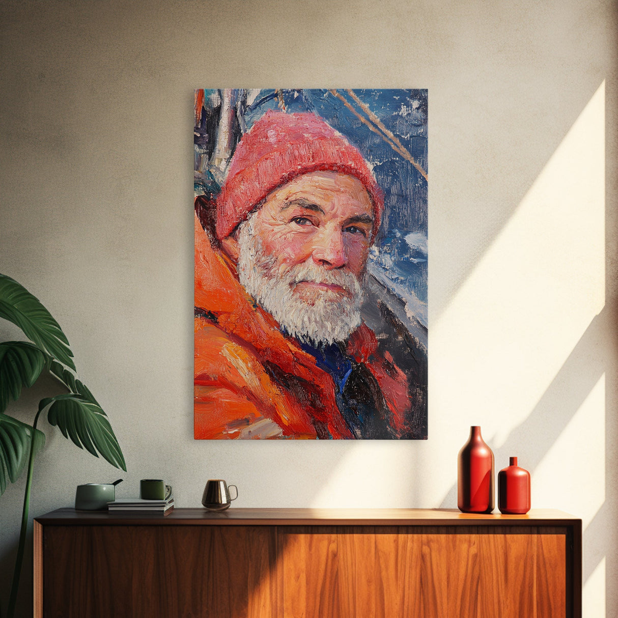 Fisherman Painting Canvas Print, Fisher Decor, Fisherman Wall Art, Oil Painting Of a Fisherman Canvas Print, Alaskan Wall Art