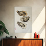 Wabi Sabi Oyster Pearl Watercolor Painting Print, Coastal Art, Gift For Her Or Him, Japanese style Artwork, Oyster Shell Painting, Oyster Art
