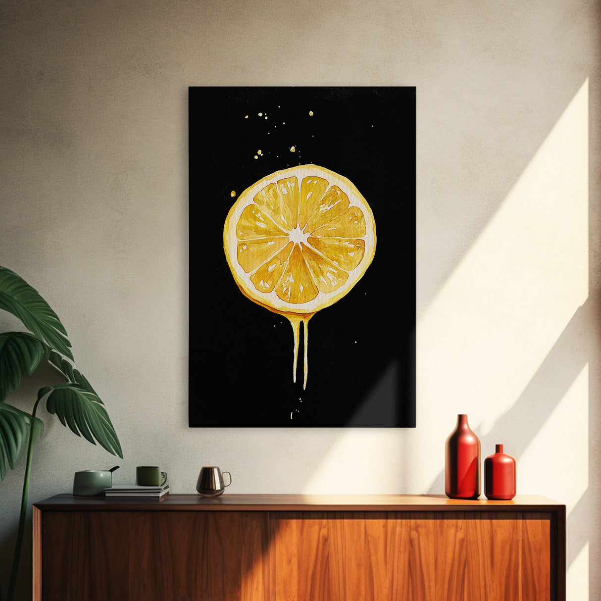 Lemons Oil Painting Print, Vintage Still Life of a Lemon, Antique Fruit Art Print, Still Life Wall Art, Lemon Painting, Framed Canvas Print
