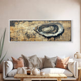 Extra Wide Panoramic Print of an Oyster, Wabi Sabi Minimalist Wall Art, Kitchen Home Decor, Kitchen Art, Wall Art for Dining Room