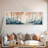 Original Birch Forest Oil Painting Print, Birch Tree Art, Birch Tree Painting, Panoramic Wall Art, Centerpiece Art, Statement Piece Art, Custom Art