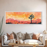 California Desert at Sunset, Death Valley Wall Art, Joshua Tree California Home Decor, California Art, Panoramic Extra Wide Art