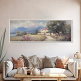 Italy Wall Art Canvas Print, Italy Painting, Italian Vila, Italy Landscape Wall Art, Italy Print, Italy Art, Italy Gifts, Vintage Italy Wall Art