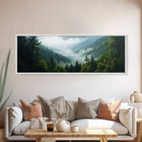 Emerald Green Mountain Landscape Wall Art Canvas Blue Ridge Mountains Print Extra Large Wall Art For Living Room Above Sofa