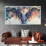 Ganesh Wall Art - Framed Canvas Print - Indian Wall Art - Ready To Hang - Hindu Wall Art - Hindu Painting - Ganesh Painting