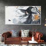 Wabi Sabi Witch - Framed Canvas Print - Eclectic Home Decor - Witchy Wall Art