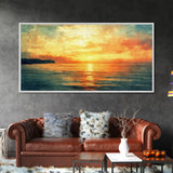 Nautical Landscape Canvas Print, Ocean Art, Wood Framed Canvas, Ocean Home Decor, Seascape Painting, Nautical Nursery Decor