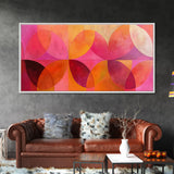 Abstract Geometric Wall Art, Pink Shapes, Preppy Dorm Room Wall Art, Wall Art For Girl's Room or Dorm