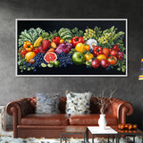 Fruits and Vegetables Wall Art Canvas Print, Kitchen Decor, Kitsch Decor, Kitchen Wall Art, Dining Room Decor, Modern Farmhouse Kitchen Art