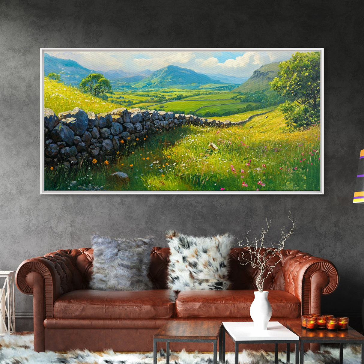 Hadrian's Wall Canvas Print, Roman Art, Framed Art, Roman Painting, England History Wall Art