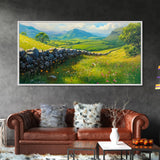 Hadrian's Wall Canvas Print, Roman Art, Framed Art, Roman Painting, England History Wall Art