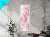 Elegant Mehndi Hand Art Framed Canvas Print - Light Pink Wall Art, Botanical Prints, Whimsical Art, Yoga Art, Gift Idea Her, Bedroom Decor