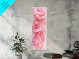 Flowing Pink Fabric Framed Canvas Print Pink Abstract Art Feminine Minimalist Decor Light Pink Wall Art Bedroom Living Room Aesthetic