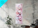 Coastal Seashell Painting Framed Canvas Print Featuring Nautical Decor Perfect Beach House Coastal Landscape Wall Art Theme