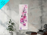 Perfume Bottles Canvas Print - Elegant Pink Abstract Art, Feminine Glass Bottles Artwork, Gift Idea for Her, Bedroom Wall Decor