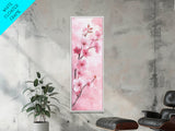 Delicate Cherry Blossom Framed Canvas Print Featuring Japanese-Inspired Botanical Prints for Bedroom or Living Room Wall Art