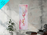 Pearl Necklace Watercolor Canvas Print Pink Wall Art Glamour Bedroom Decor Romantic Wabi Sabi Aesthetic Art