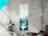 Misty River Landscape Canvas Print Smoky Mountain Art Coastal Wall Art Bedroom or Living Room Rustic Decor Panoramic Wall Piece