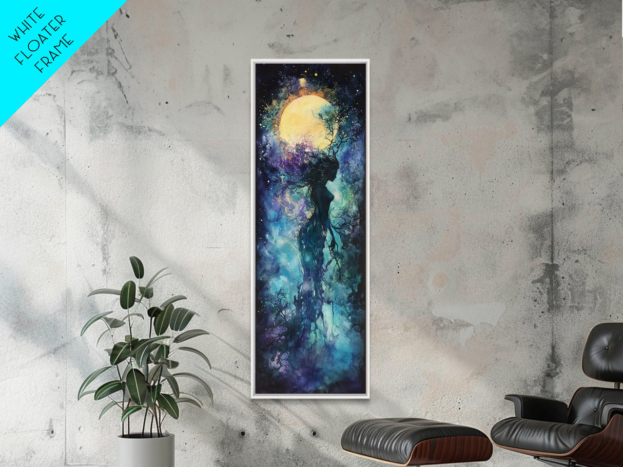 Solar Ritual Canvas Print Featuring Goddess Art Print, Phoenix Metal Inspired Abstract Sacred Geometry Art Perfect Bedroom Decor