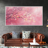Light Pink Cherry Blossom Canvas Print | Cherry Blossom Painting | Sakura Wall Art | Nature Inspired Art | Bedroom Above Bed Decor