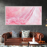 Wedding Veil Pink Abstract Art Canvas Print, Light Pink Wabi Sabi Art Wall Decor, Romantic Bedroom Art Unique Gift Idea