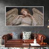 Sleeping Angel Peace Canvas Print Featuring Angel Art Prints and Wabi Sabi Art Perfect Bedroom Wall Art Above Bed Wall Decor