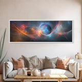 Vibrant Abstract Space Framed Canvas Print Painting Prints Modern Minimalist Wall Art Living Room Horizontal Decor