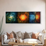 Radiant Mandala Canvas Print Sacred Geometry Art Wildflower Painting Bold Statement Wall Art Bedroom Modern Living Room Decor