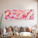 Light Pink Ribbon Abstract Canvas Print, Minimalist Wall Art, Living Room Art, Pastel Home Decor, Pink Abstract Art, Above Sofa Art