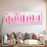 Pink Lipstick Wall Art, Canvas Print, Feminine Beauty Decor, Whimsical Art, Perfect Gift Idea, Above Desk Artwork, Makeup Room Style