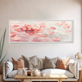 Lotus Petal Canvas Print, Wabi Sabi Wall Art, Light Pink Nature-Inspired Art, Bedroom or Yoga Room Decor, Serene Feminine Artwork