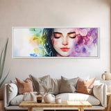 Whimsical Botanical Art Framed Canvas Print - Vibrant Cherry Blossom Painting, Fall Bedroom Decor, Boho Wall Art, Gift Idea For Her