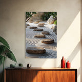 Zen Garden Path Canvas Print Minimalist Zen Wall Art Wabi Sabi Decor Zen Inspired Artwork Rustic Decor Above Bed Wall Art