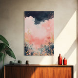 Moody dark romance painting with gold accents framed canvas print autumn-inspired wall decor rustic wabi sabi art farmhouse gift
