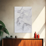 Black White Line Art Canvas Print Minimalist Geometric Wall Decor Modern Zen Artwork Above Couch Gift Idea Stylish Home Accent