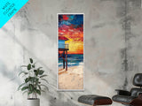 Lifeguard Tower, Surf Wall Art, Coastal Cowgirl Decor, Beach Painting, Nautical Wall Art, Framed Canvas Print
