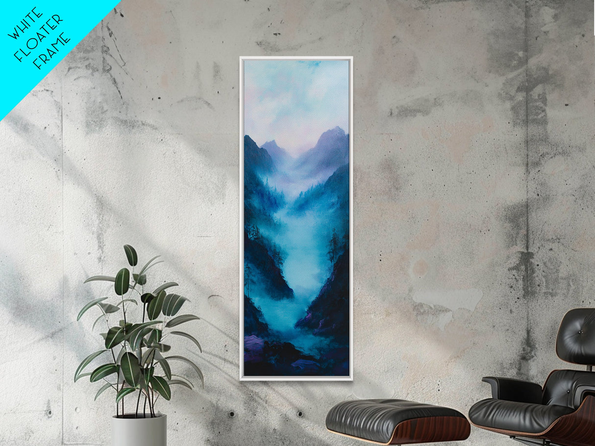 Moody Art, Canvas Print, forest at dusk painting, pine tree art, smoky mountain art, rustic wall art, bedroom art, above bed wall art