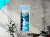 Southwest Wall Art, Framed Canvas Print, geometric wall art, vibrant mountain painting, rustic decor, landscape painting