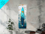 Ocean Paddle, nautical painting, coastal decor, framed canvas print, seascape painting, above bed wall art, rustic art, surf wall art