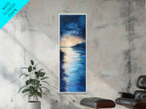 Sunset Over Water, Horizon Painting, Moody Art, Coastal Landscape Art, Guest Room Art, Nautical Decor, Canvas Print