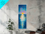 Sunset Over Water, Ocean Painting, Nautical Wall Art, Coastal Decor, Bedroom Art, Gift Idea for Her, Above Sofa Art