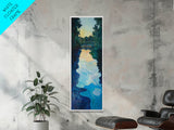 Sunset Reflection, lake Tahoe art, moody art, landscape painting, framed canvas print, vertical wall art, bedroom art
