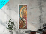 Rustic Horn, Earthy Tones, Abstract Nature, Canvas Print, southwest wall art, rustic wall art, boho art, wabi sabi art