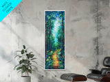 Forest Path Painting, Landscape Painting, Green Wall Art, Pine Tree Art, Above Sofa Art, Framed Canvas Print, Bedroom Art