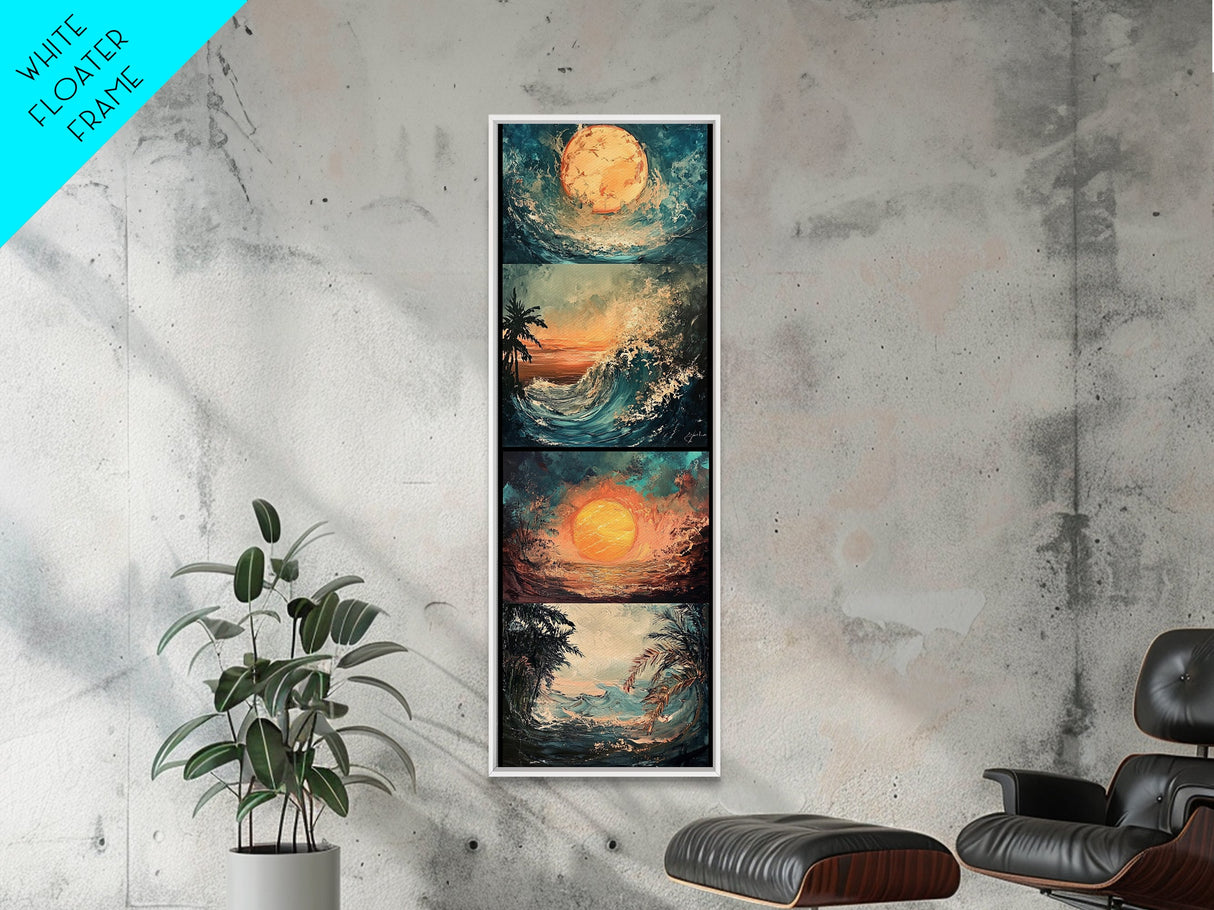 Sunset Ripples, Lake Painting, Vibrant Colors, Canvas Print, Landscape Painting, Above Bed Wall Art, Rustic Wall Art