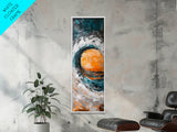 Wave Art, Seascape Painting, Canvas Print, Coastal Decor, Nautical Wall Art, Ocean Theme, Blue and Green Wall Art