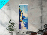 Seascape Painting, Coastal Wall Art, Nautical Decor, Ocean Waves Art, Tall Narrow Art, Canvas Print, Rustic Wall Art, Gift Idea