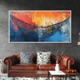 Fisherman’s Net, nautical decor, textured art, abstract painting, ocean painting, southwest wall art, Canvas Print, coastal painting