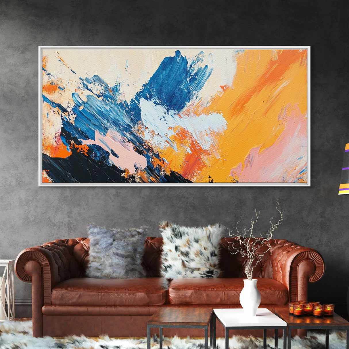 Abstract Splash, Pink Orange Wall Art, Canvas Print, Blue And Green Wall Art, Teal Wall Art, Light Pink Wall Art, Whimsical Art